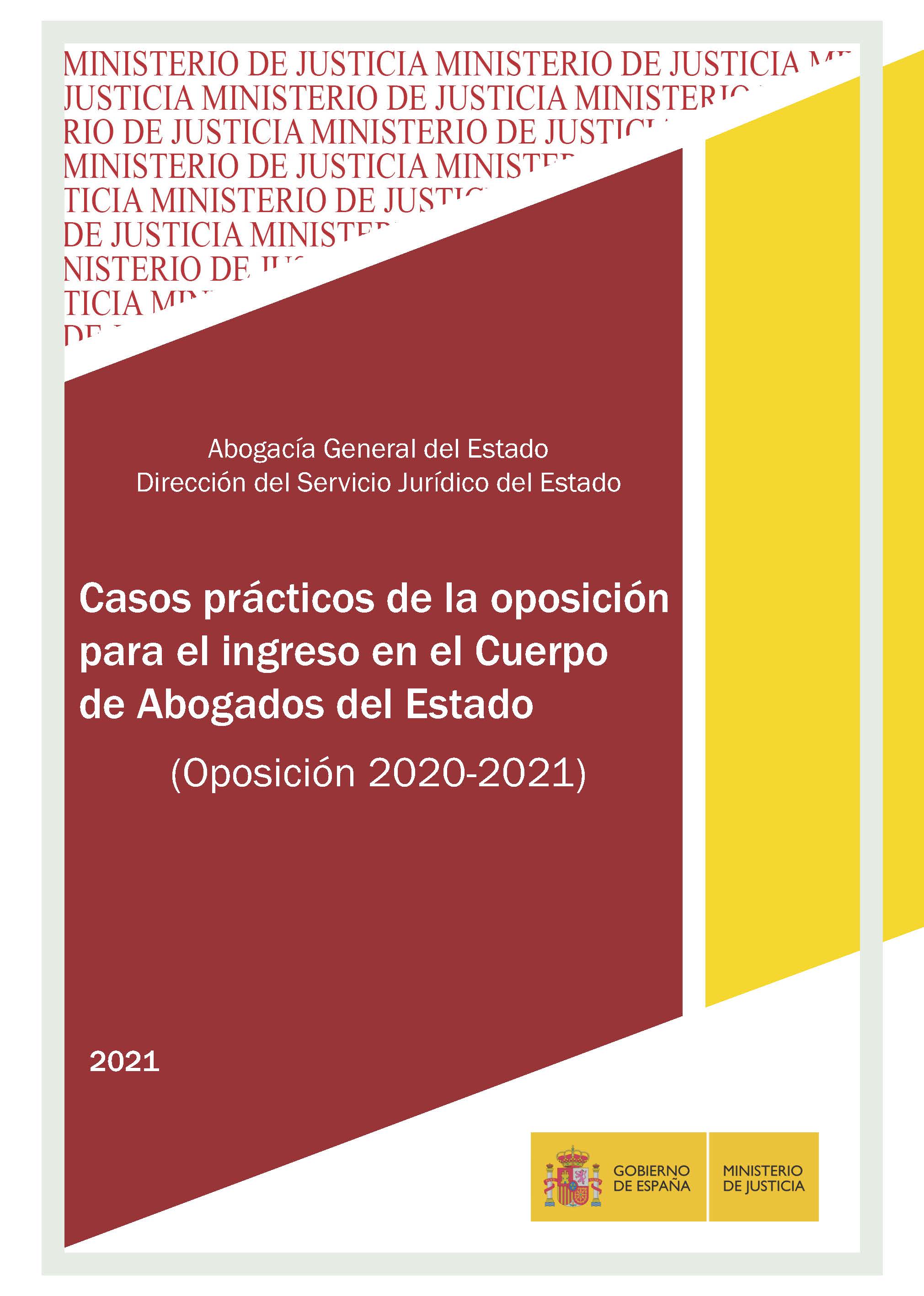 View details of CASOS PRÁCTICOS DE LA OPOSICIÓN PARA EL INGRESO EN EL CUERPO DE ABOGADOS DEL ESTADO 2020-2021 ,PDF