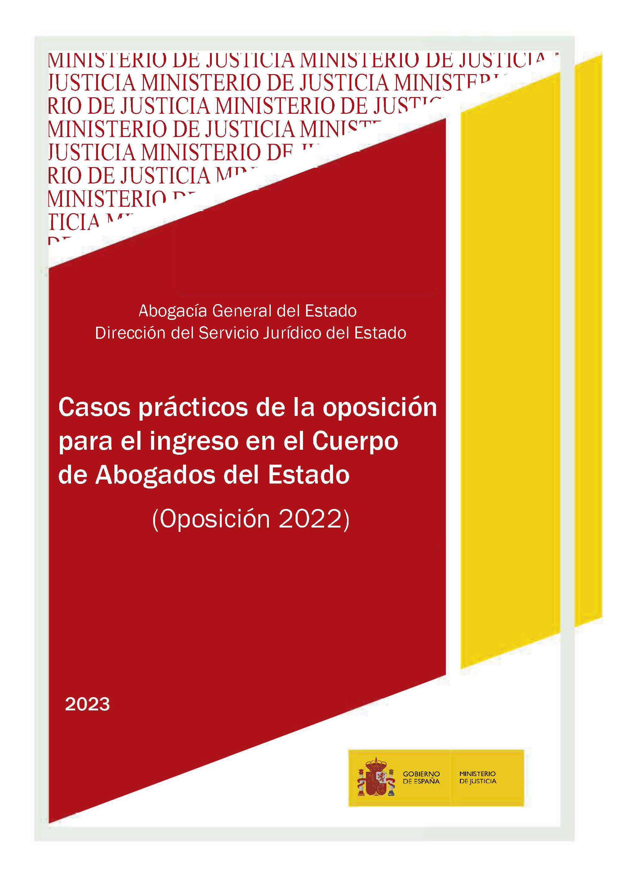 View details of CASOS PRÁCTICOS DE LA OPOSICIÓN PARA EL INGRESO EN EL CUERPO DE ABOGADOS DEL ESTADO. Oposición 2022. PDF