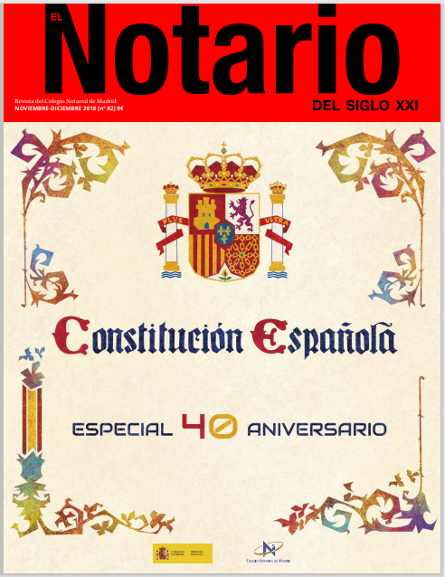 Ver detalles de Revista " El Notario del siglo XXI ". Constitución Española, especial 40 aniversario