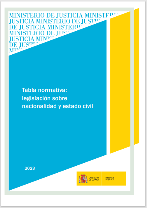 Ver detalles de Tabla normativa: legislación sobre nacionalidad y estado civil 2023