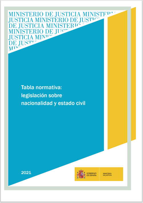 Ver detalles de Tabla normativa: legislación sobre nacionalidad y estado civil 2021