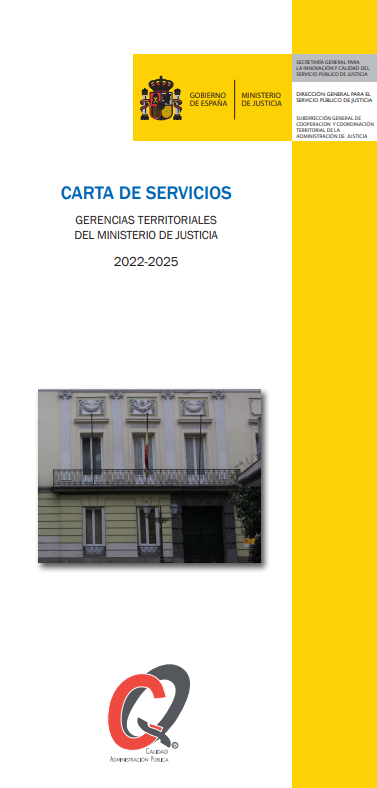 Ver detalles de Carta de Servicios. Gerencias Territoriales del Ministerio de Justicia 2022 - 2025 (tríptico)