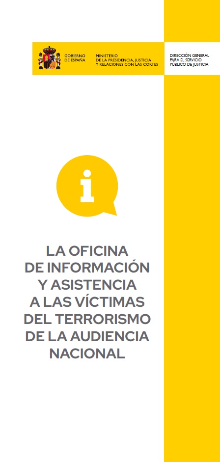 Ver detalles de La oficina de información y asistencia a las víctimas del terrorismo de la Audiencia Nacional 2024 (díptico)